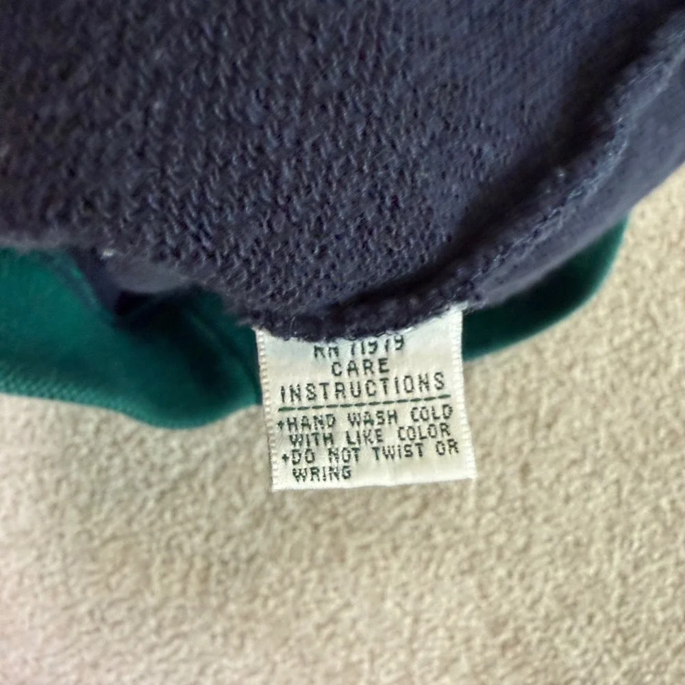 Slazenger Mens 100% Cotton Sweater Vest L Navy Blue Green Masters Augusta Logo
